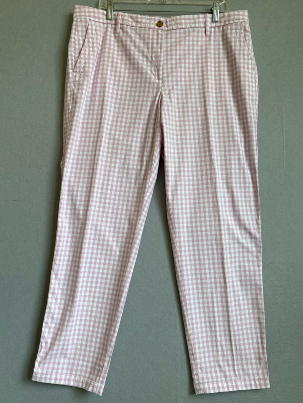Talbots Relaxed Chinos - Perfect Check in Lilac size 14 - Picture 3 of 6